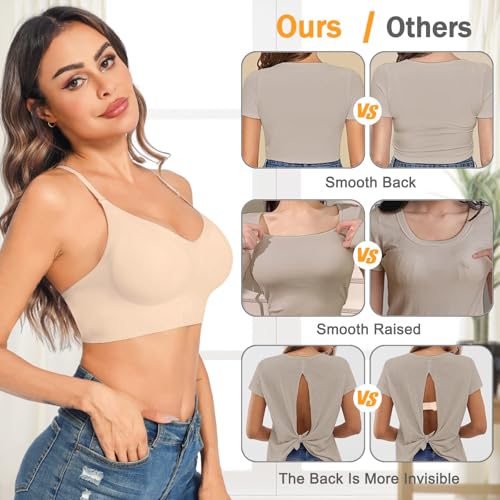 Thumbnail 4 de Crewhpo Sujetador Básico sin Aros con Tirantes Ajustables para Mujer