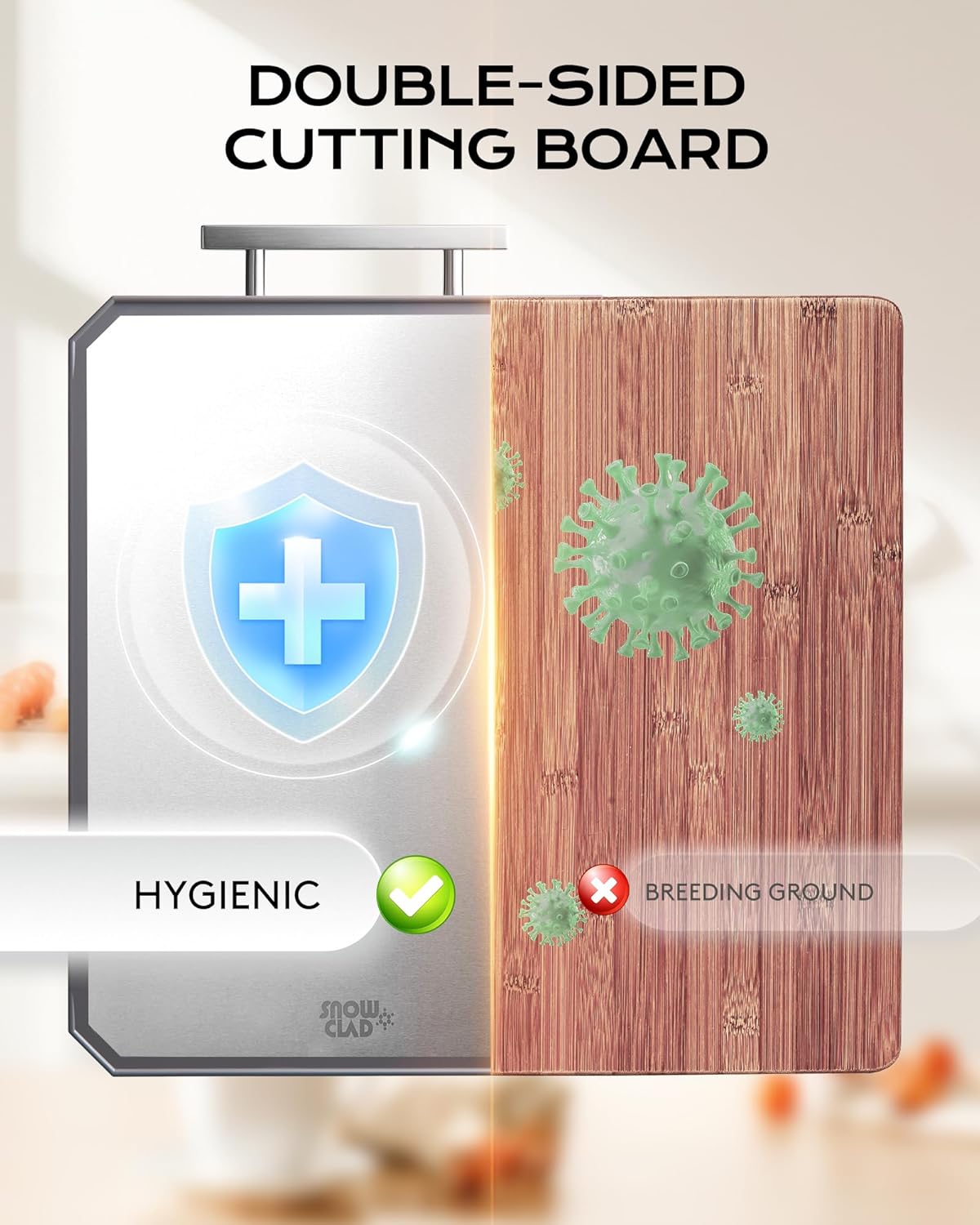 Thumbnail 3 de SNOWCLAD Stainless Steel Cutting Board 16 x 11 🔪