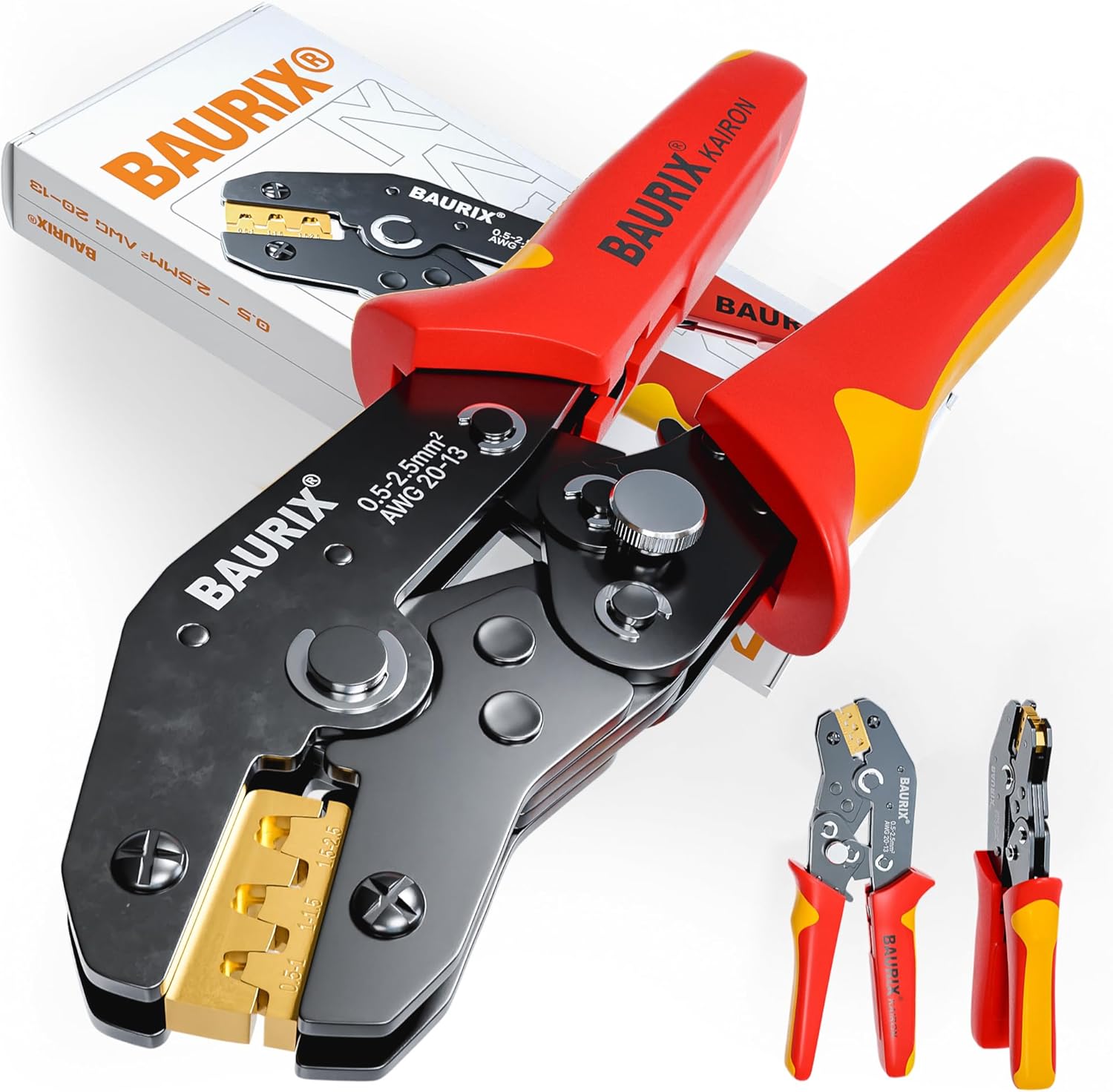 BAURIX Pinza crimpatrice 0,50–2,50 mm² 🛠