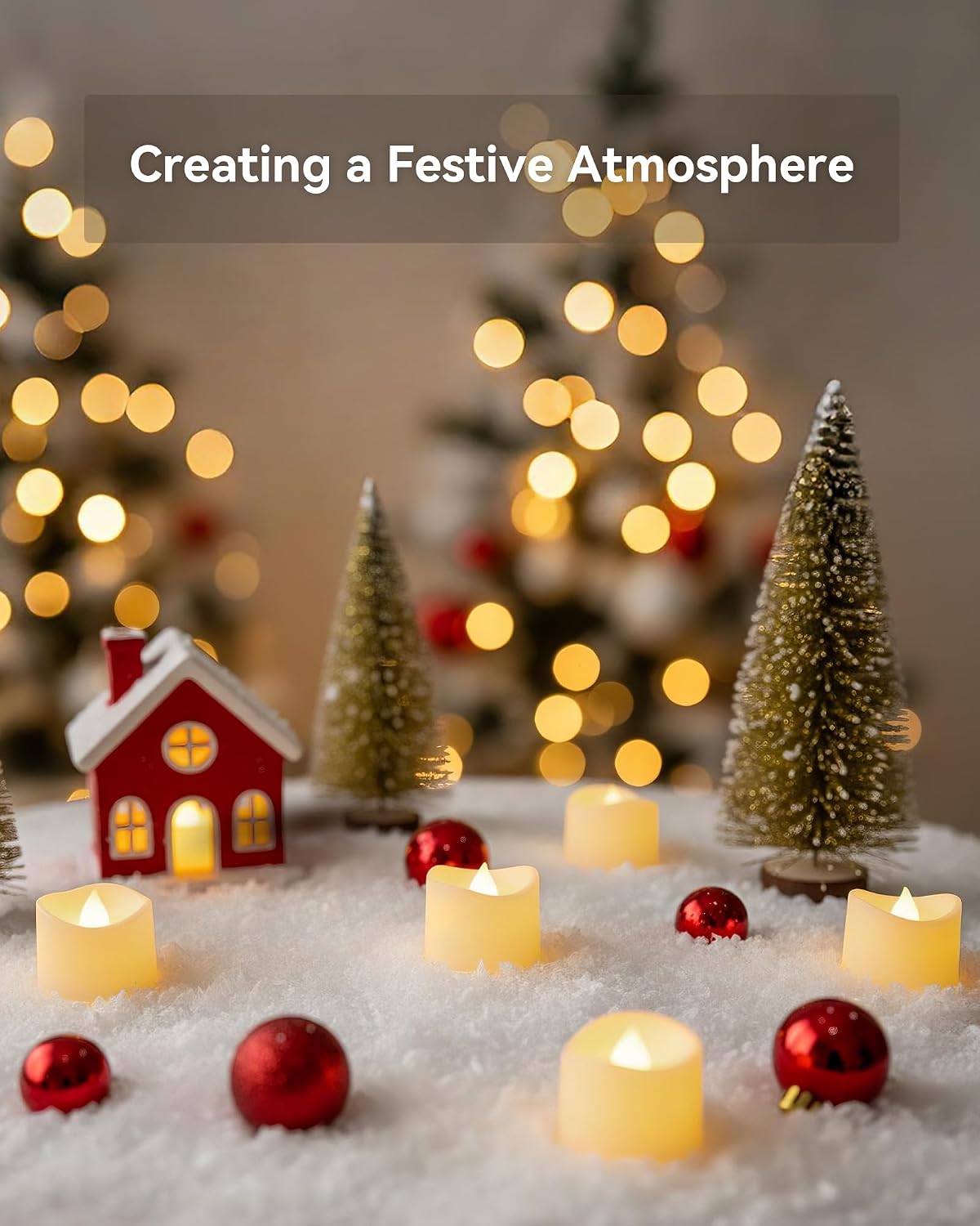 Detalle de AMAGIC 24-Pack Flameless LED Tea Lights, Warm White Flicker