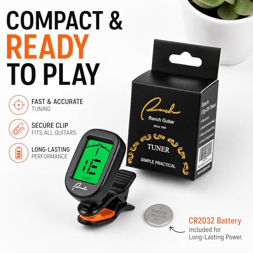 Thumbnail 6 de Ranch Clip-On Tuner for Guitar, Bass, Ukulele, Violin, Banjo — Chromatic