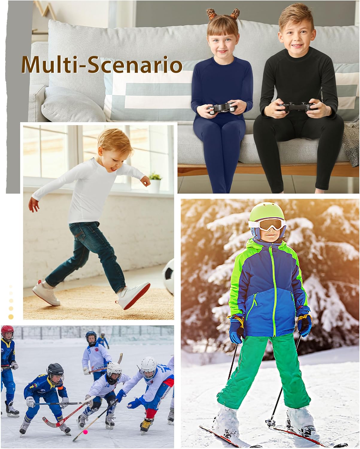Thumbnail 1 de Roadbox Kids Thermal Top: Fleece-Lined Base Layer for Cold School Mornings and Outdoor Activity