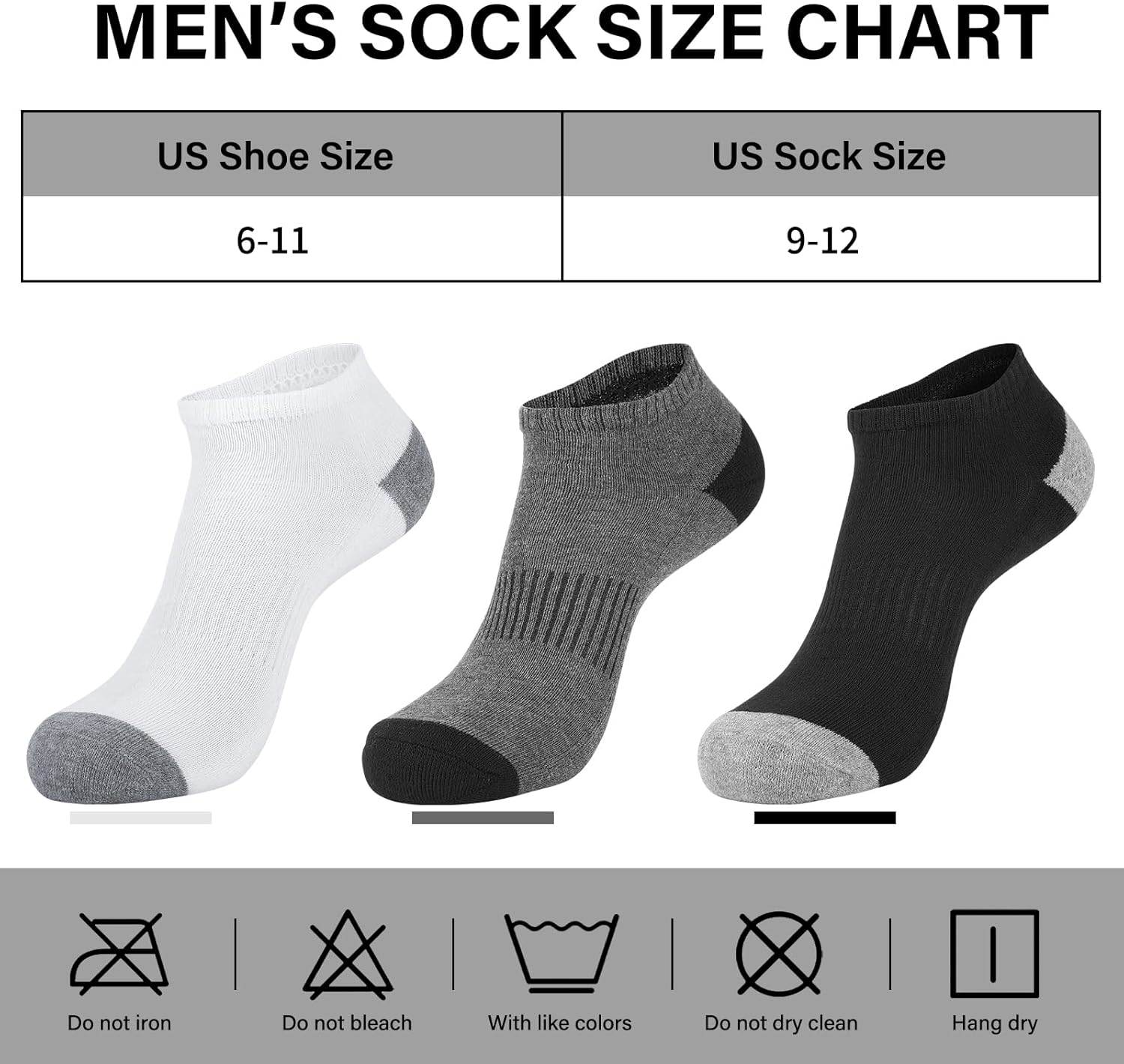 Thumbnail 2 de eallco 10 Pairs Men’s Ankle Socks (Low Cut, Cushioned & Breathable)