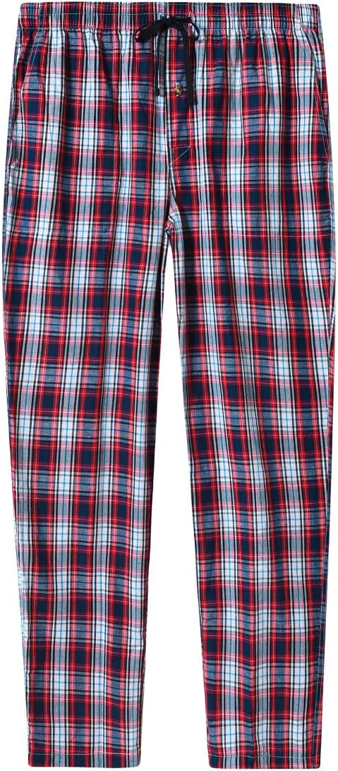 Thumbnail 3 de MoFiz Homme Bas de Pyjama en Carreaux — Pantalon Long Léger en Coton et Polyester