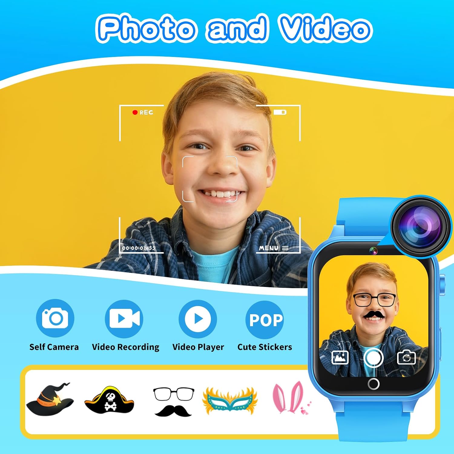 Detalle 1 de Cosjoype Kids Smart Watch 26 Games