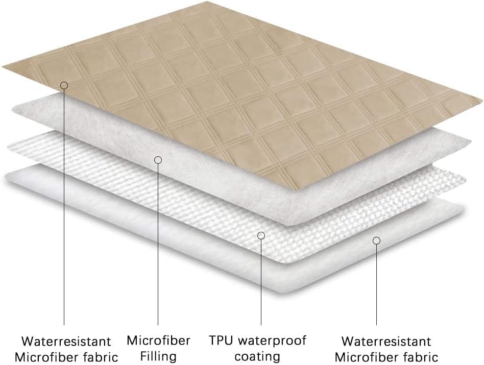 Detalle de Ameritex Waterproof Dog Bed Cover, Anti-Slip Microfiber Furniture Blanket