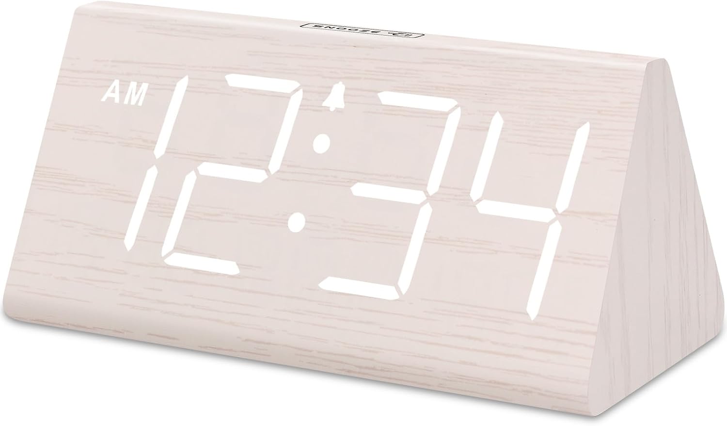 Detalle de DreamSky Digital Alarm Clock with Wooden Face