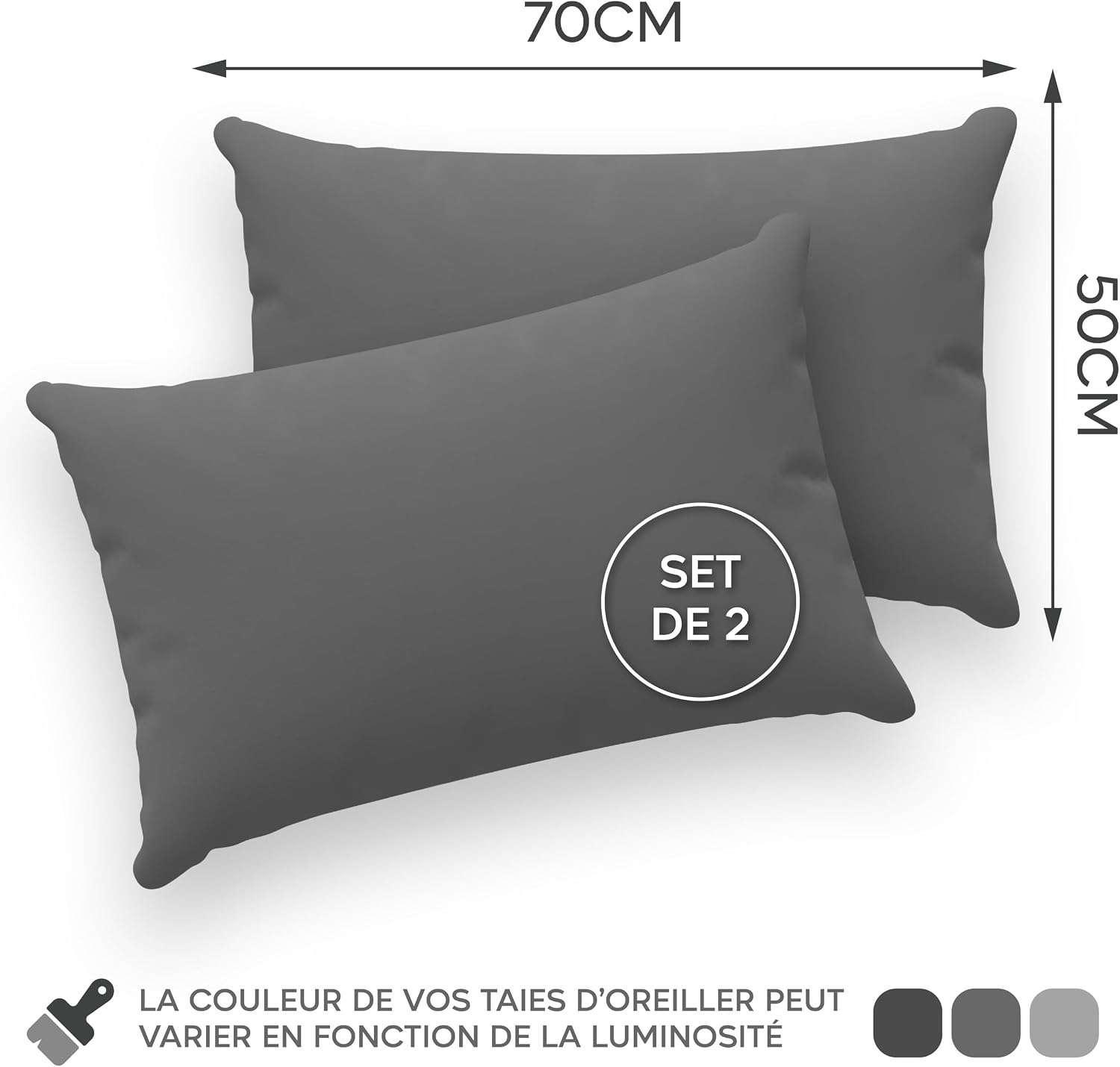 Detalle 2 de Twinzen Taie Oreiller 50x70 150 GSM