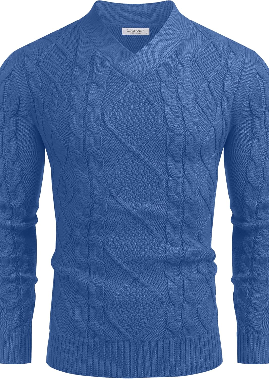Detalle 2 de COOFANDY Maglione Slim Fit Scollo a V