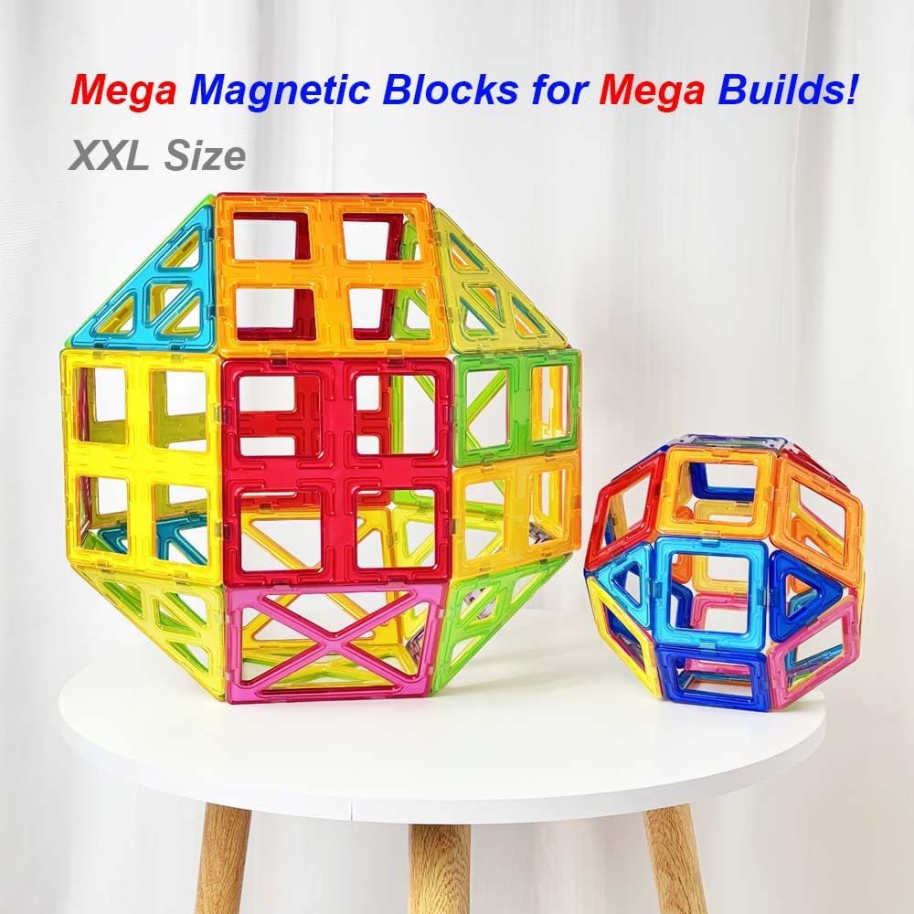 Detalle 2 de CONDIS Magnetische Bausteine Mega Set 72 Teile – XXL (2×) & Standard Blöcke ab 3 Jahren