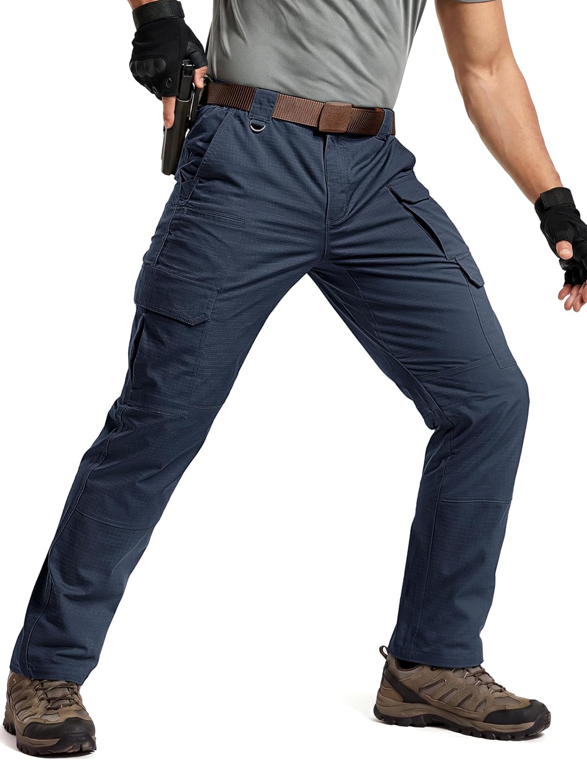 Detalle 2 de TACVASEN Men’s Tactical Cargo Pants (Water Resistant Ripstop) with 8 Pockets for Work, Hiking & EDC