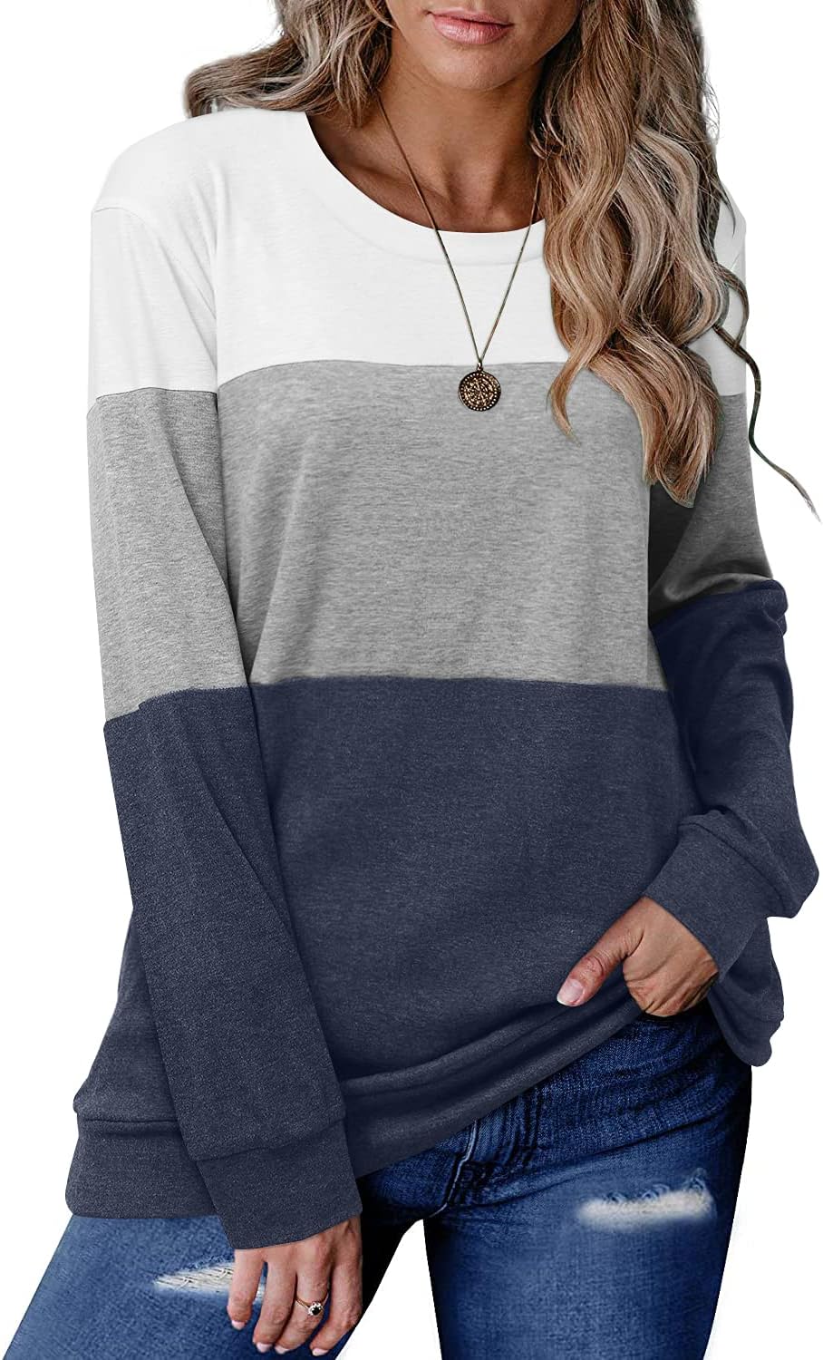 Detalle de CRAZY GRID Women's Sweatshirt, Cotton Blend