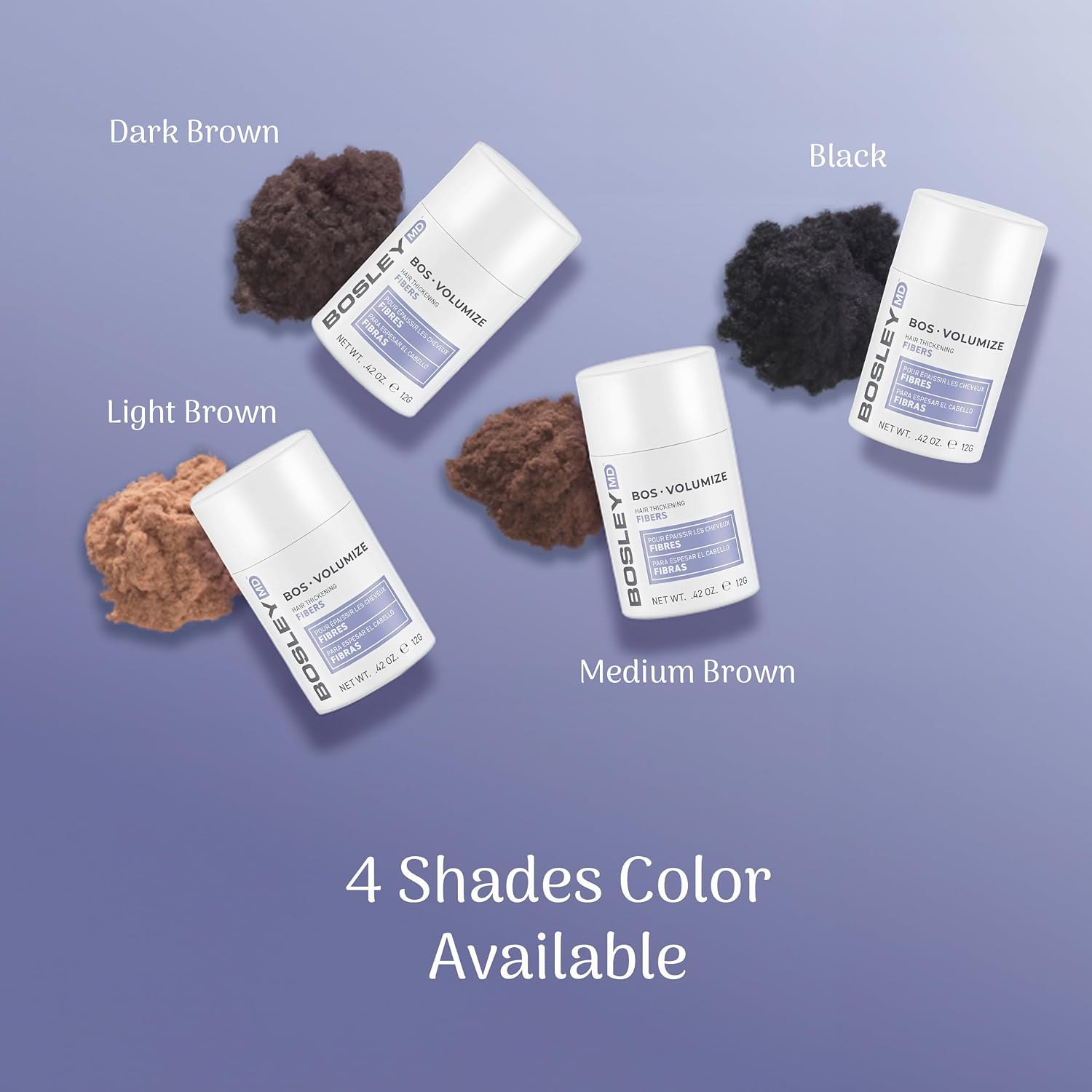 Thumbnail 5 de BosleyMD BP-STY00013 BOSVolumize Hair Thickening Fibers, Dark Brown, 0.42 oz