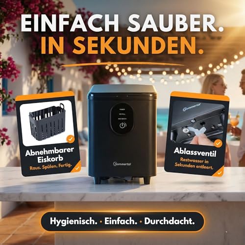Thumbnail 6 de Sommertal EM12S Eiswürfelmaschine – 12 kg/24 h, selbstreinigen & leise