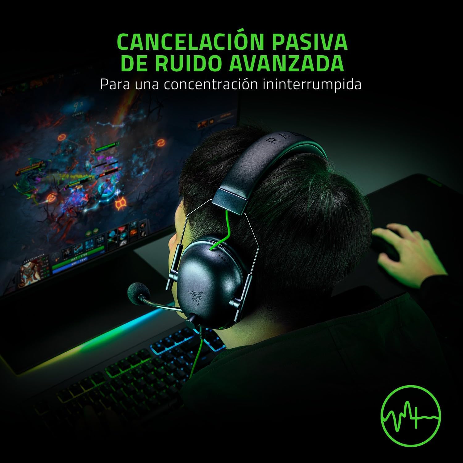 Detalle 2 de Razer BlackShark V2 X 🎮 - Auriculares Gaming con Cable