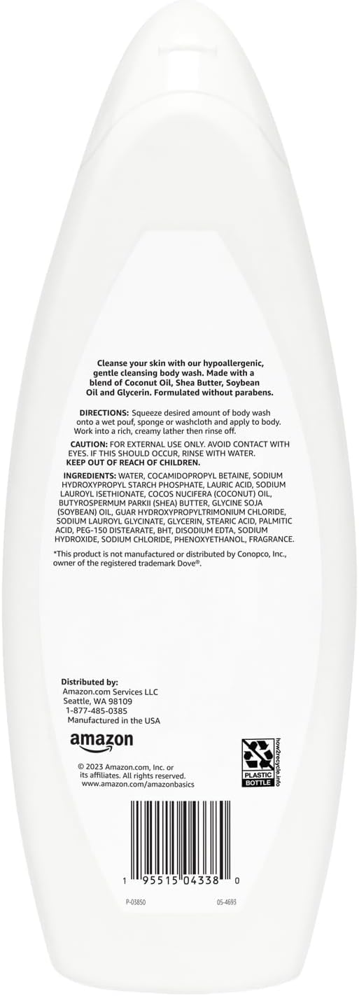 Thumbnail 1 de Amazon Basics Hypoallergenic Body Wash Gel for Sensitive Skin (Paraben-Free) — Creamy Lather, 22 fl oz (1-Pack)