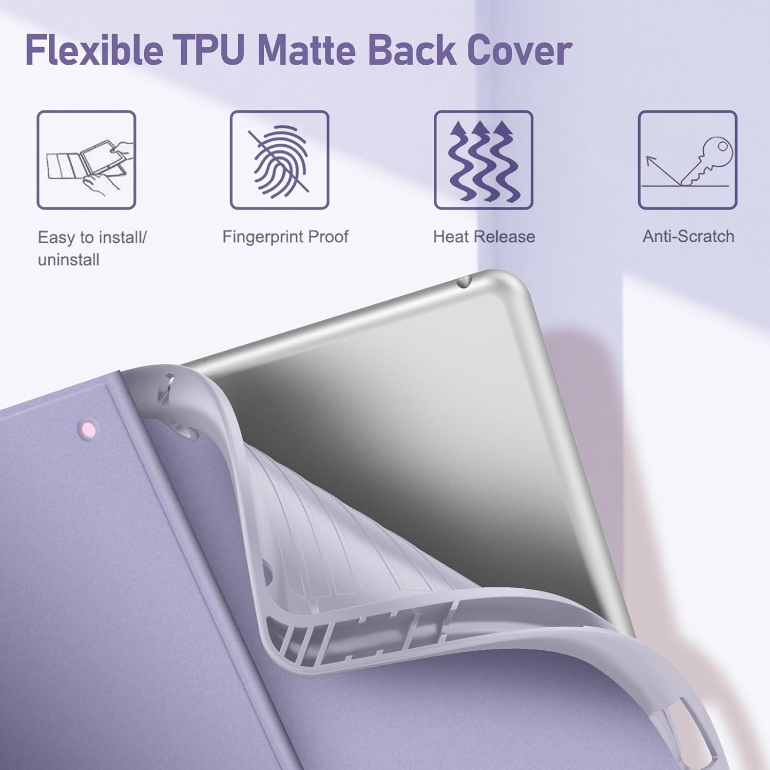 Detalle de FINTIE Tastaturhülle für iPad 10.2 Zoll (9./8./7. Gen) mit abnehmbarer QWERTZ-Tastatur – Fantacy Ombre