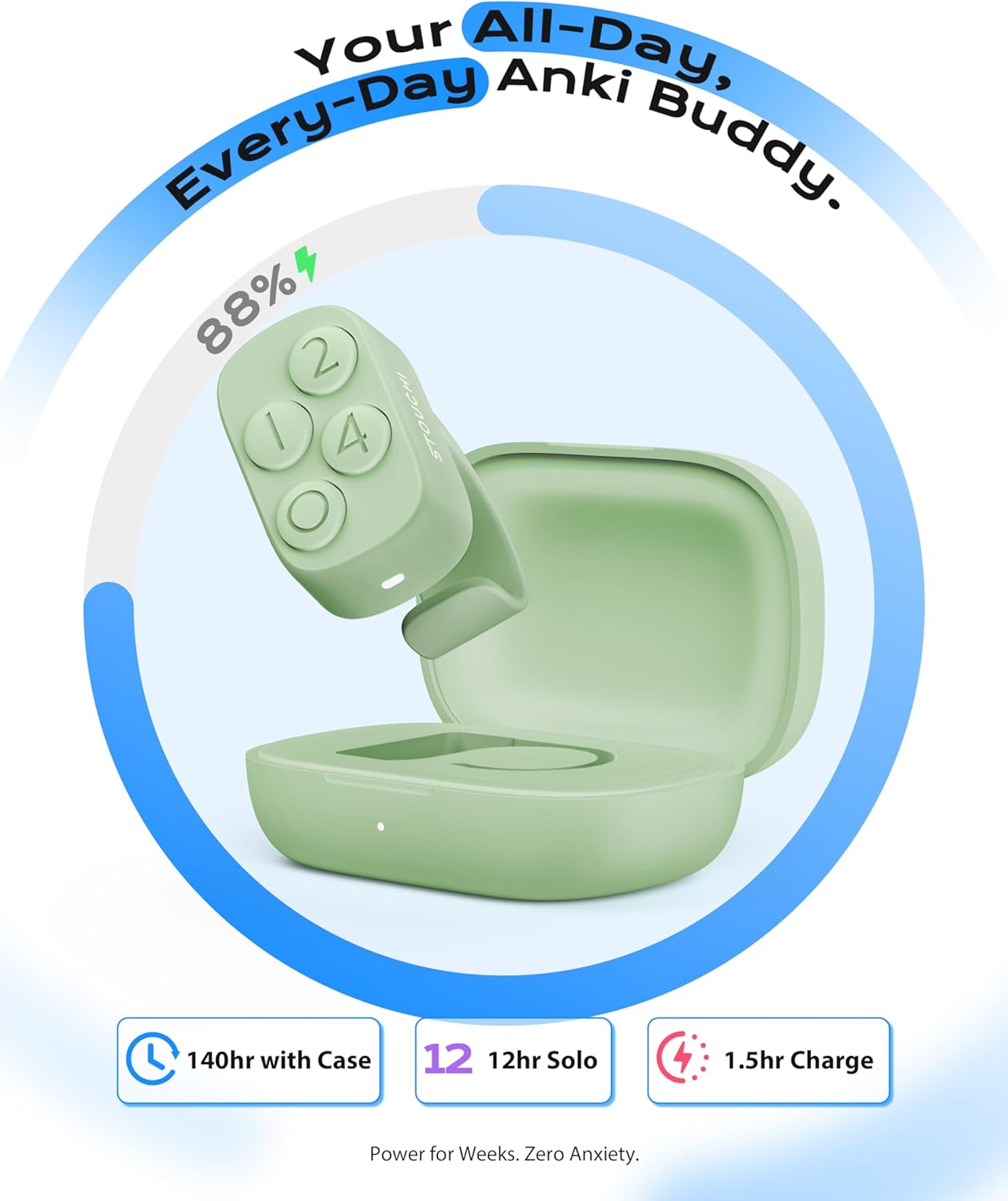 Detalle de Stouchi Anki Bluetooth remote ring 12h