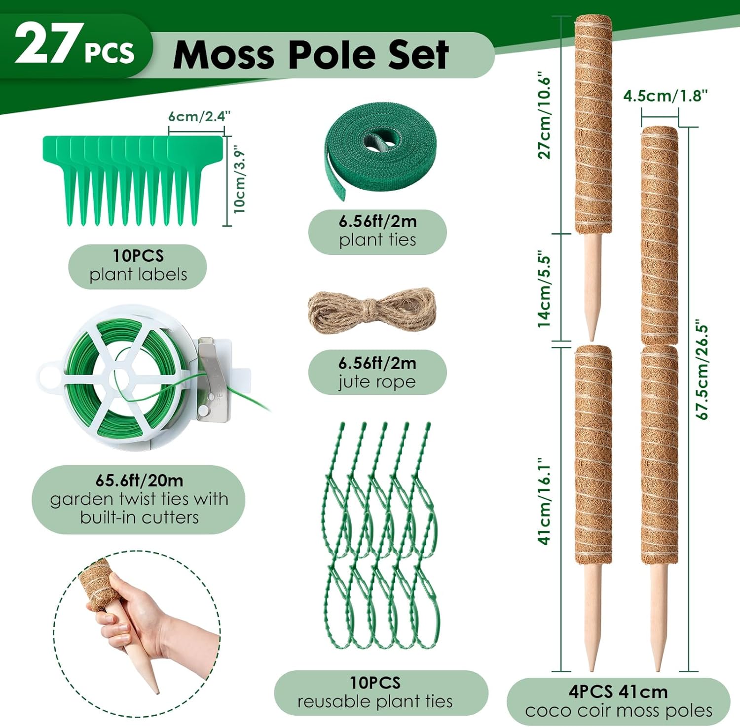 Thumbnail 1 de Mactoou Moss Pole 41cm