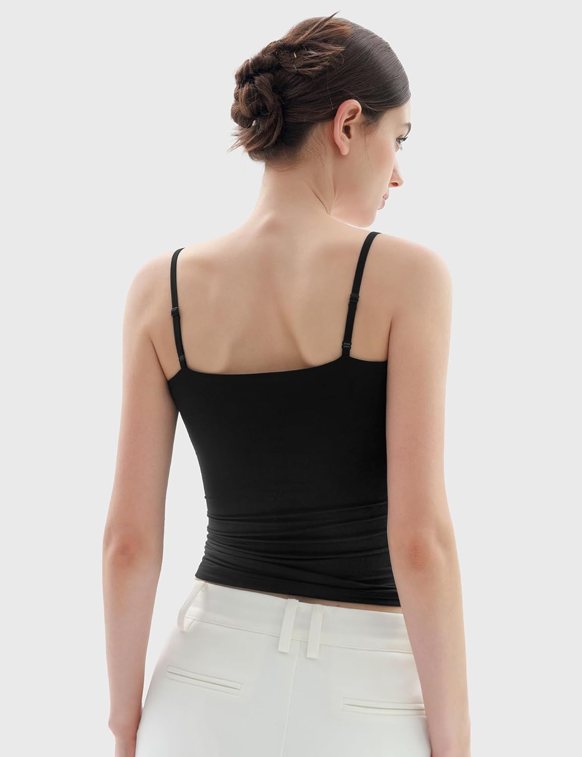 Thumbnail 4 de PUMIEY Women’s Square Neck Tank Top (Sharp Collection) with Adjustable Spaghetti Straps