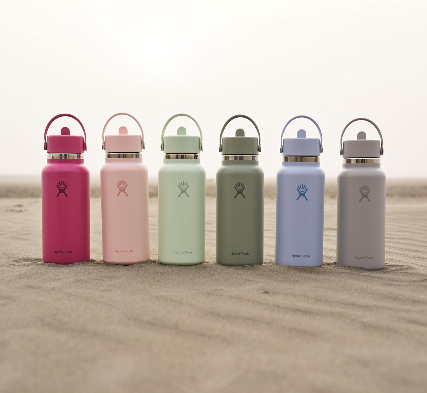 Thumbnail 6 de Hydro Flask 32 oz Wide Mouth Insulated Water Bottle with Flex Straw Lid (Birch Gray)