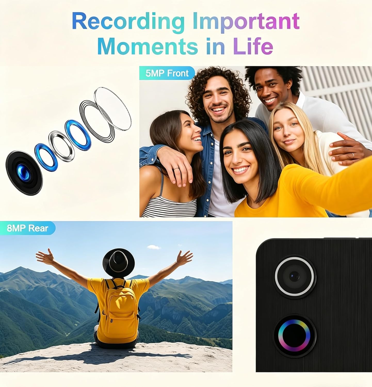 Thumbnail 5 de Jeazans Latest 2026 Upgraded Android 16 10.1-Inch Tablet (IPS HD, Dual Camera, 64GB + up to 1TB Expansion)