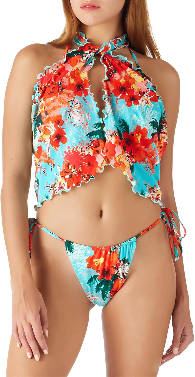 Thumbnail 2 de Relleciga Cache maillots et sarong femme pareo maillot de bain à vagues