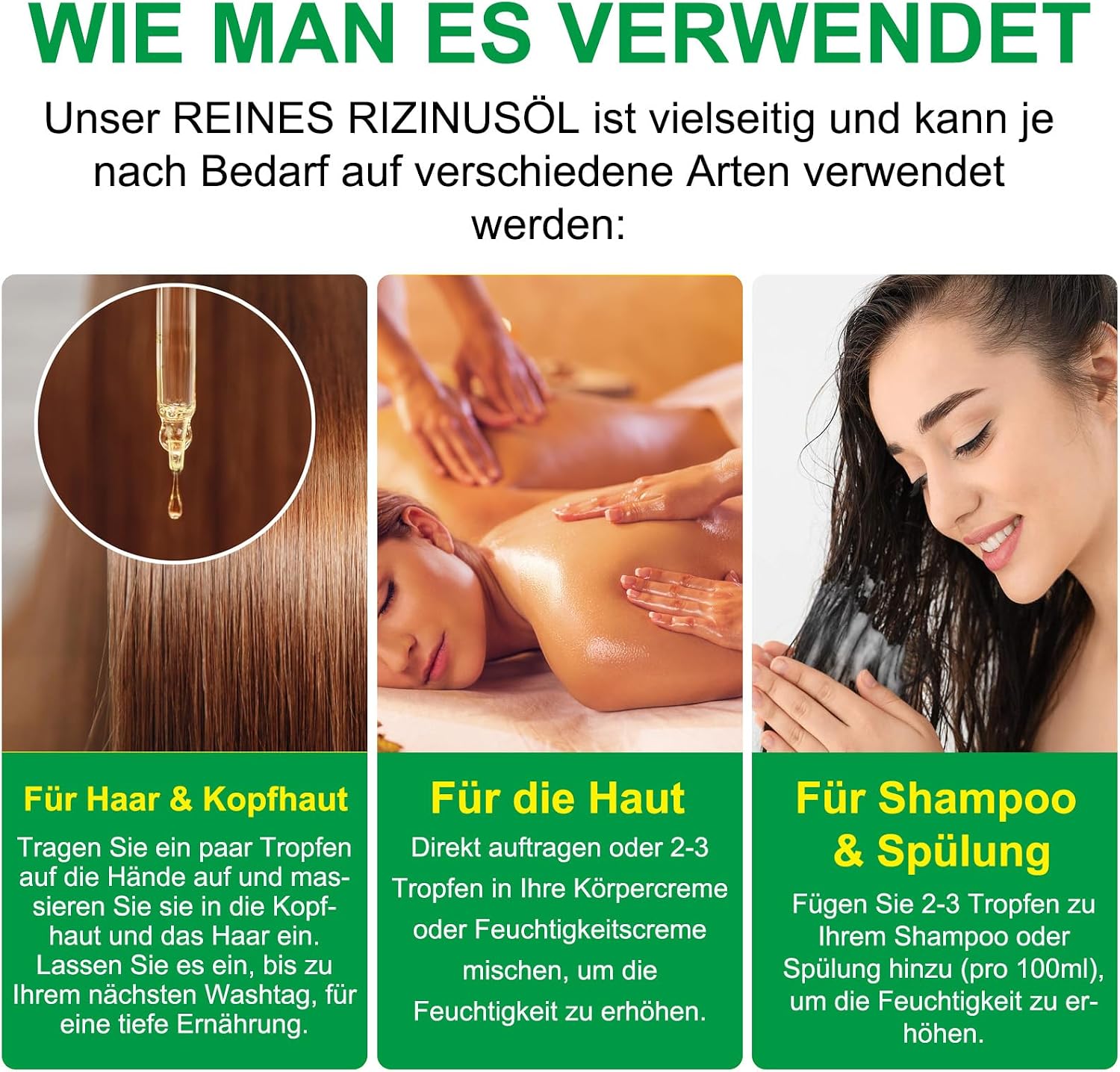 Thumbnail 6 de CJXHJY biologische ricinusolie, koudgeperst, 60 ml voor haar en huid