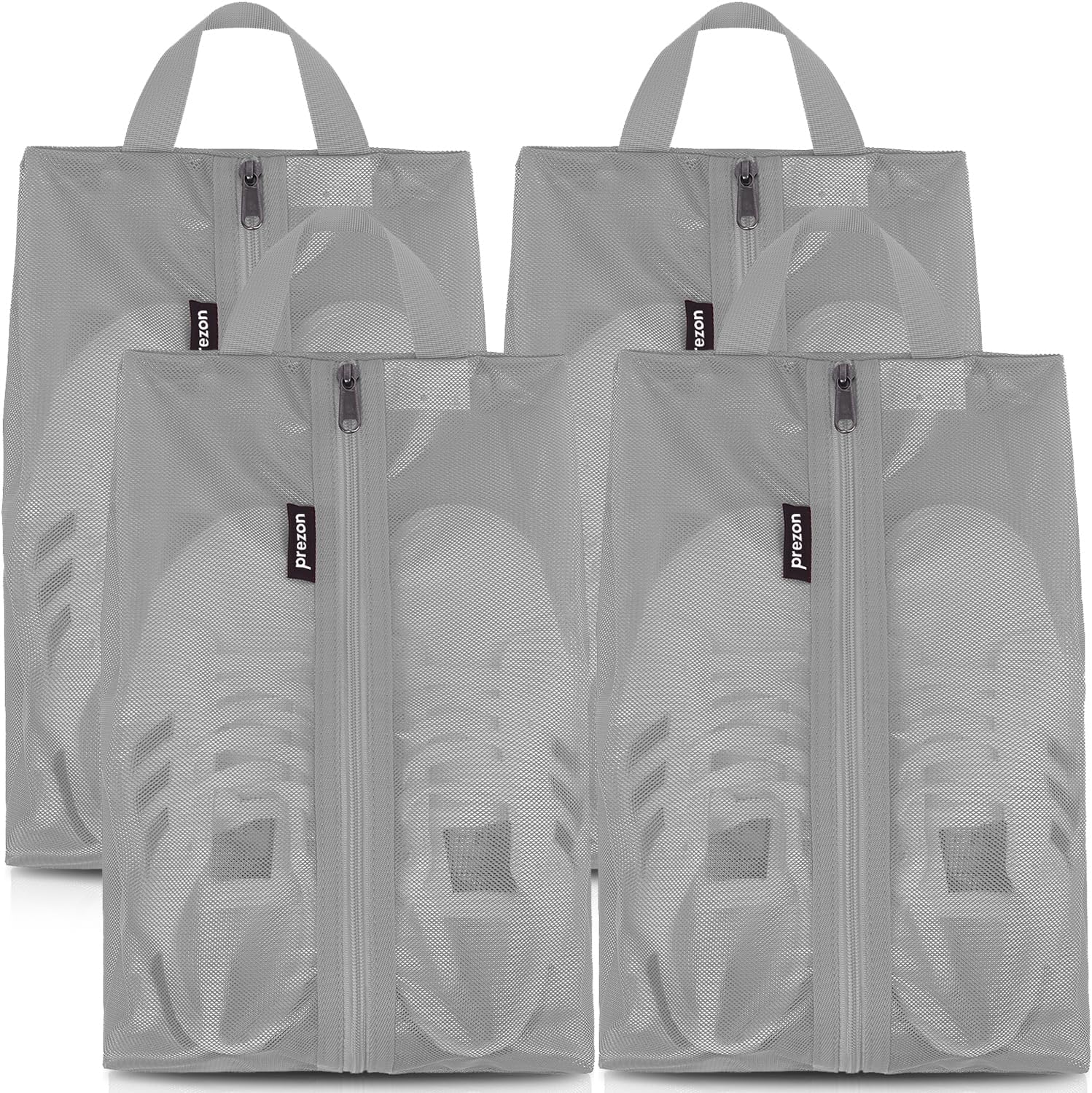 Prezon Sac à Chaussures de Voyage en Maille TPU imperméable avec fermeture éclair YKK – Organiseur pratique