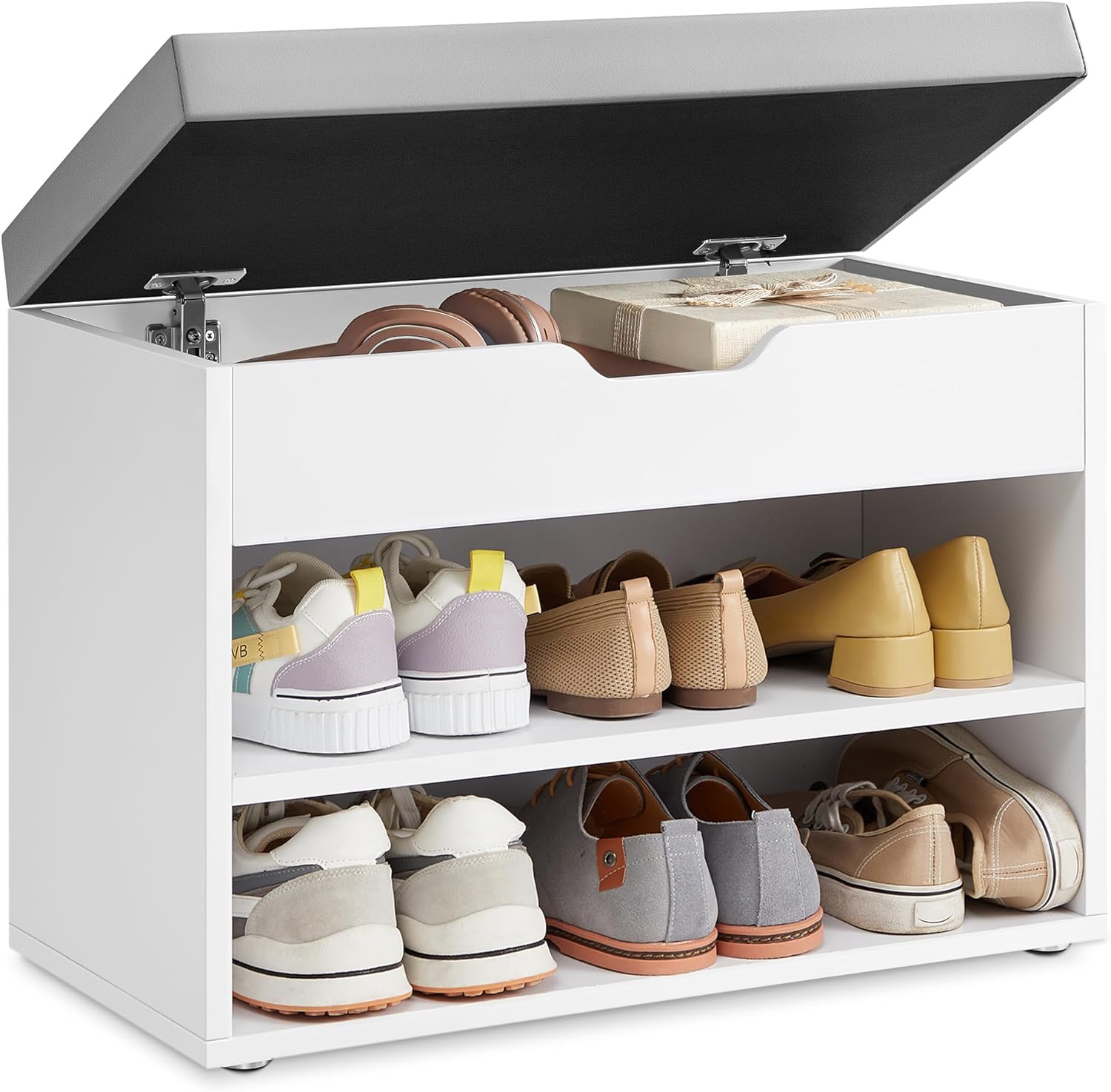 Detalle de VASAGLE LHS020W01 Banco zapatero 30 x 60 x 44 cm