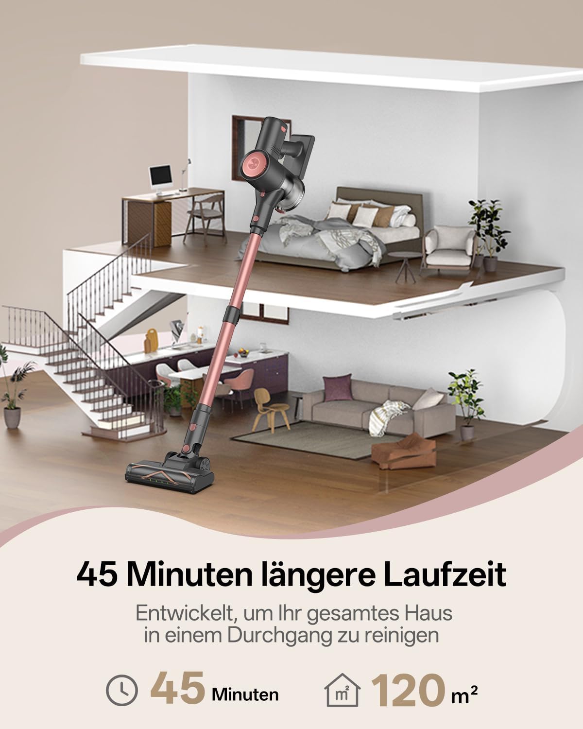 Detalle 2 de Vexilar V10PRO Akku-Staubsauger (kabellos) mit Grünlicht, bis zu 45 Min Laufzeit und 45 kPa