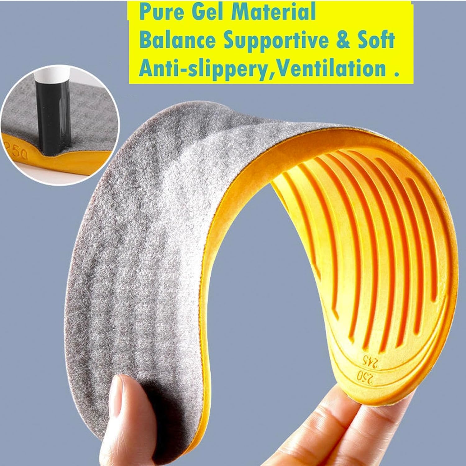 Detalle de Goofort 4 in 1 Posture Correcting Gel Insoles for Overpronation, Flat Feet & Valgus/Varus