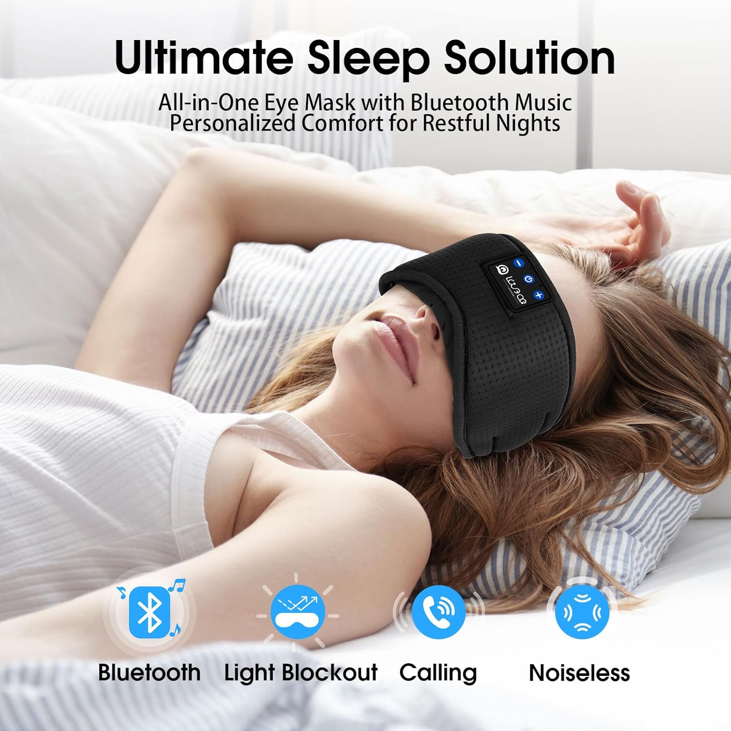 Detalle de Love Eye Sleep Mask with Bluetooth Headphones