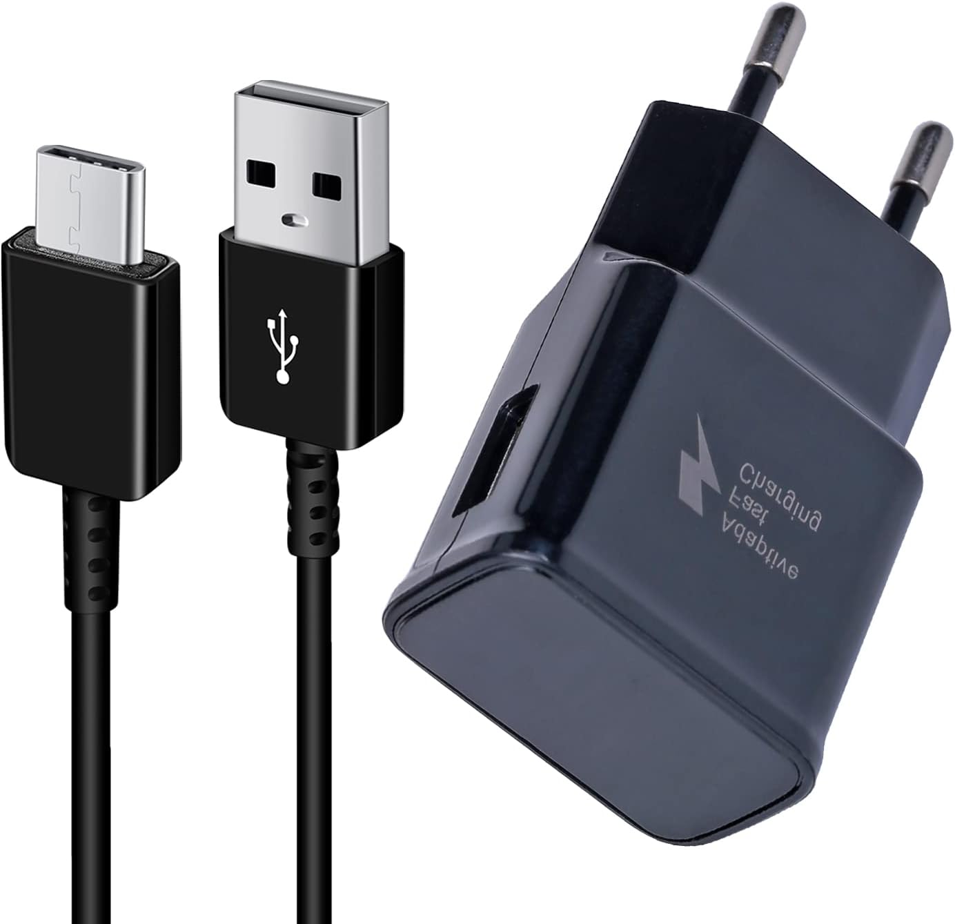 Detalle de Powersky USB Schnellladegerät mit USB C Kabel 1,5 m