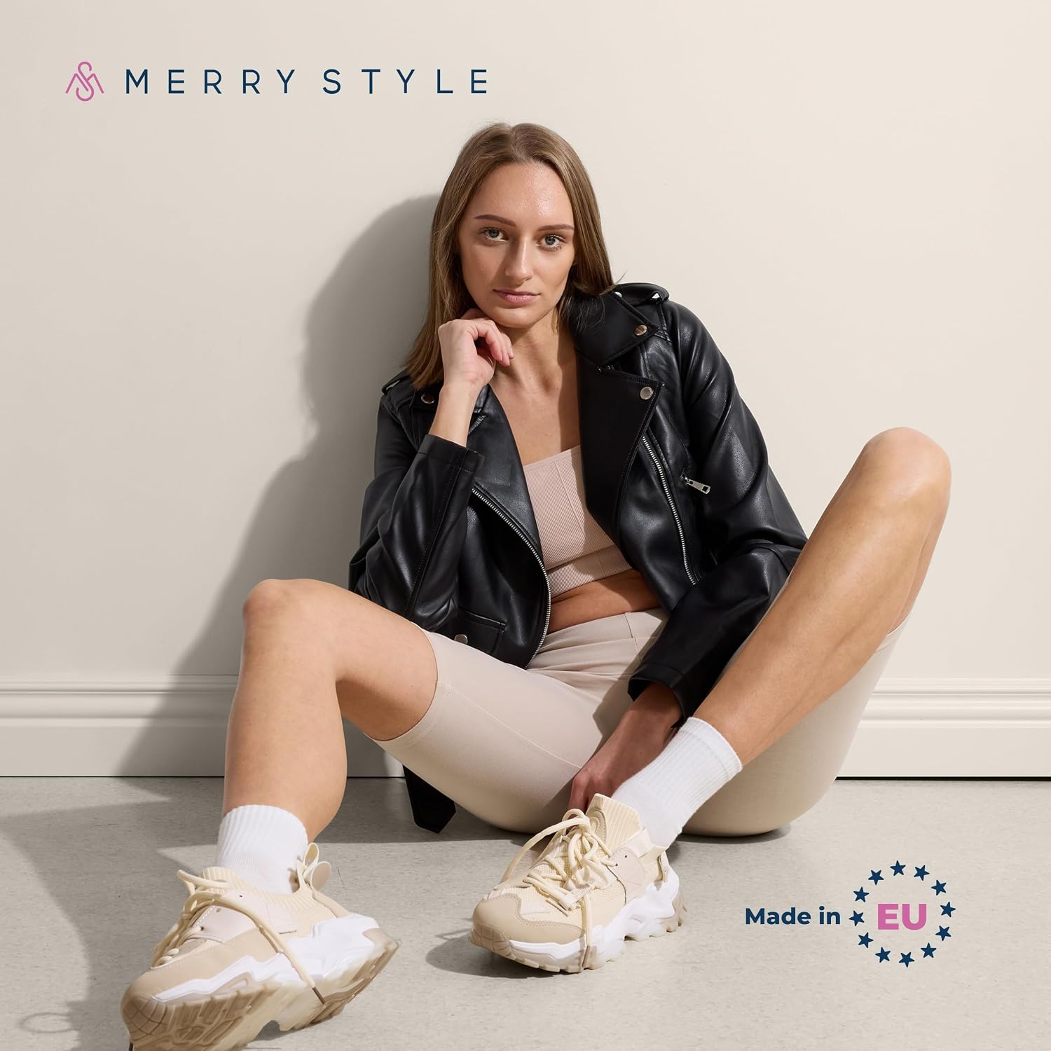 Detalle de Merry Style Damen Shorts Kurze Leggings MS10-145 – Bequeme Radlerhose aus Viskose