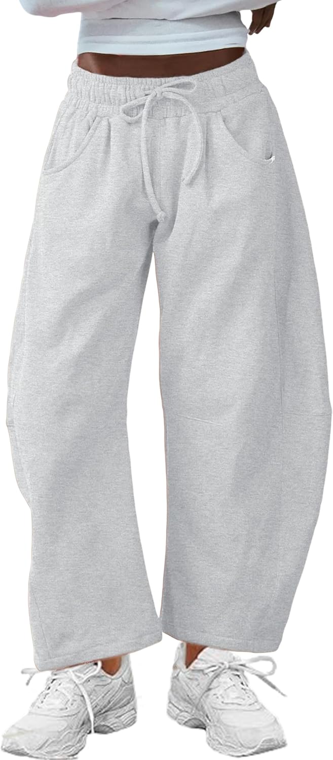 Detalle de SeekMe Barrel Leg Sweatpant Wide Leg Pants