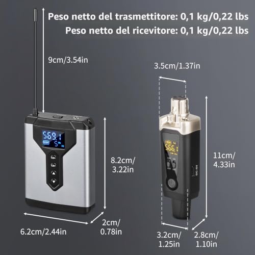 Thumbnail 7 de Depusheng T9-2: Sistema di monitoraggio in-ear wireless con trasmettitore e ricevitore a clip