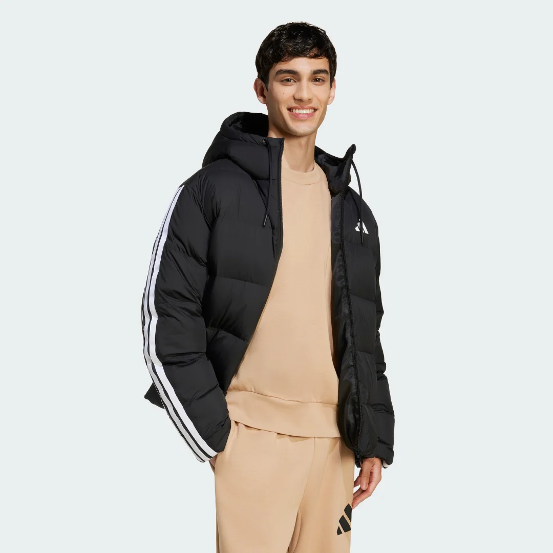 Thumbnail 2 de Anorak de plumón abullonado con capucha Essentials Climawarm 3 de Adidas – Negro