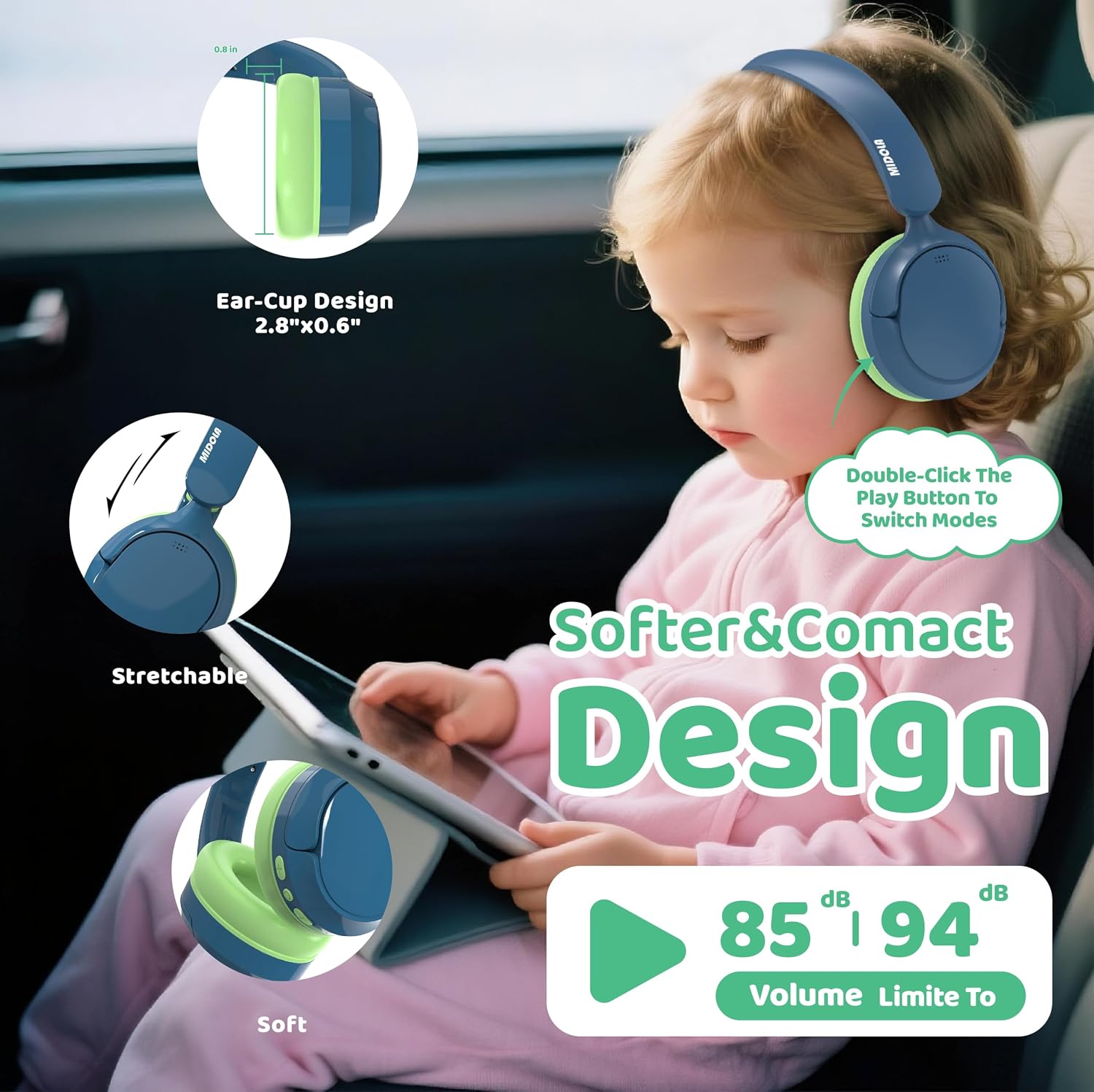 Thumbnail 5 de MIDOLA Active Noise Cancelling Kids Headphones