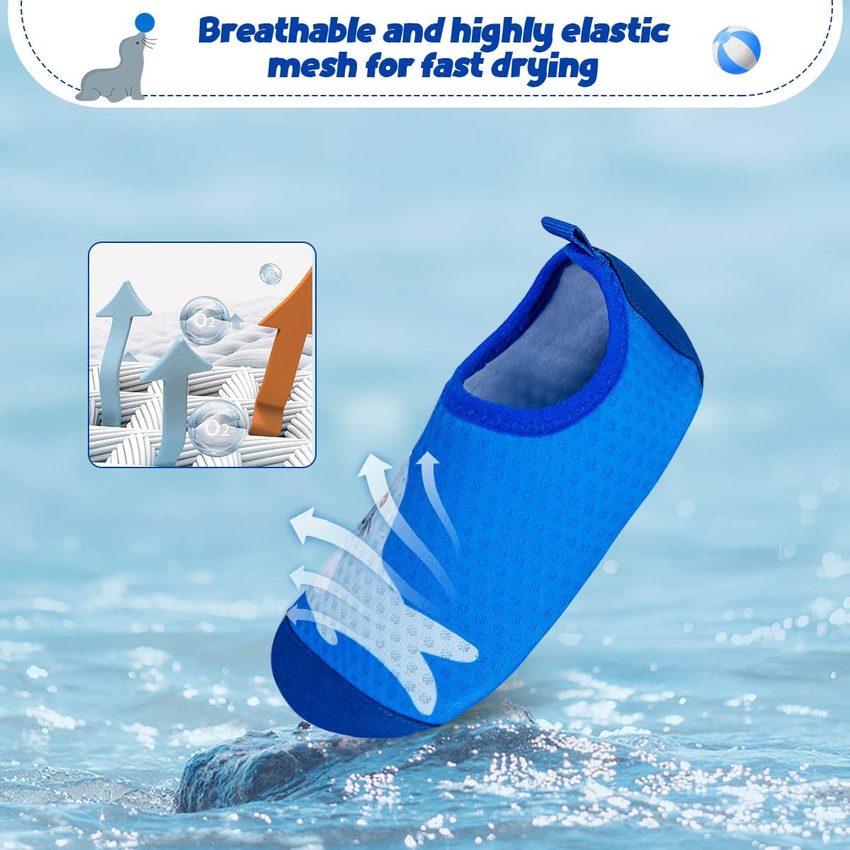 Thumbnail 3 de WateLves Kinder Wasserschuhe Little Seal Blue