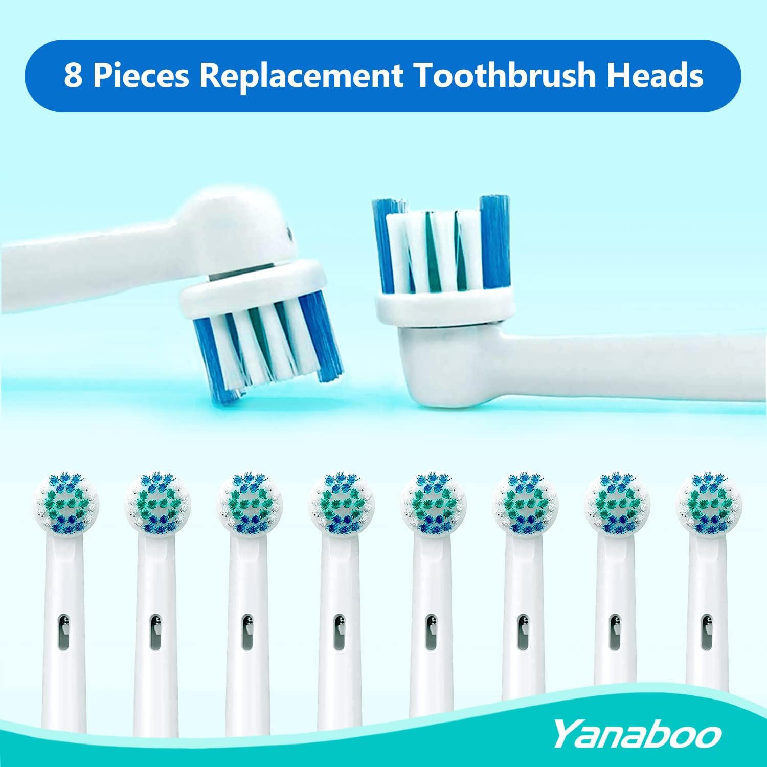 Thumbnail 4 de Yanaboo compatible replacement toothbrush heads for Braun & Oral-B electric models (8 pack, white)