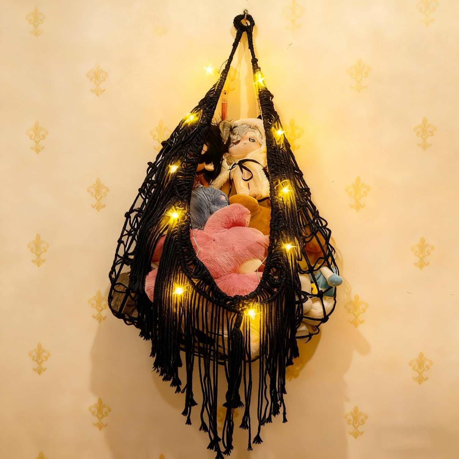 Thumbnail 6 de LXUNYI stuffed animal hammock, cotton rope
