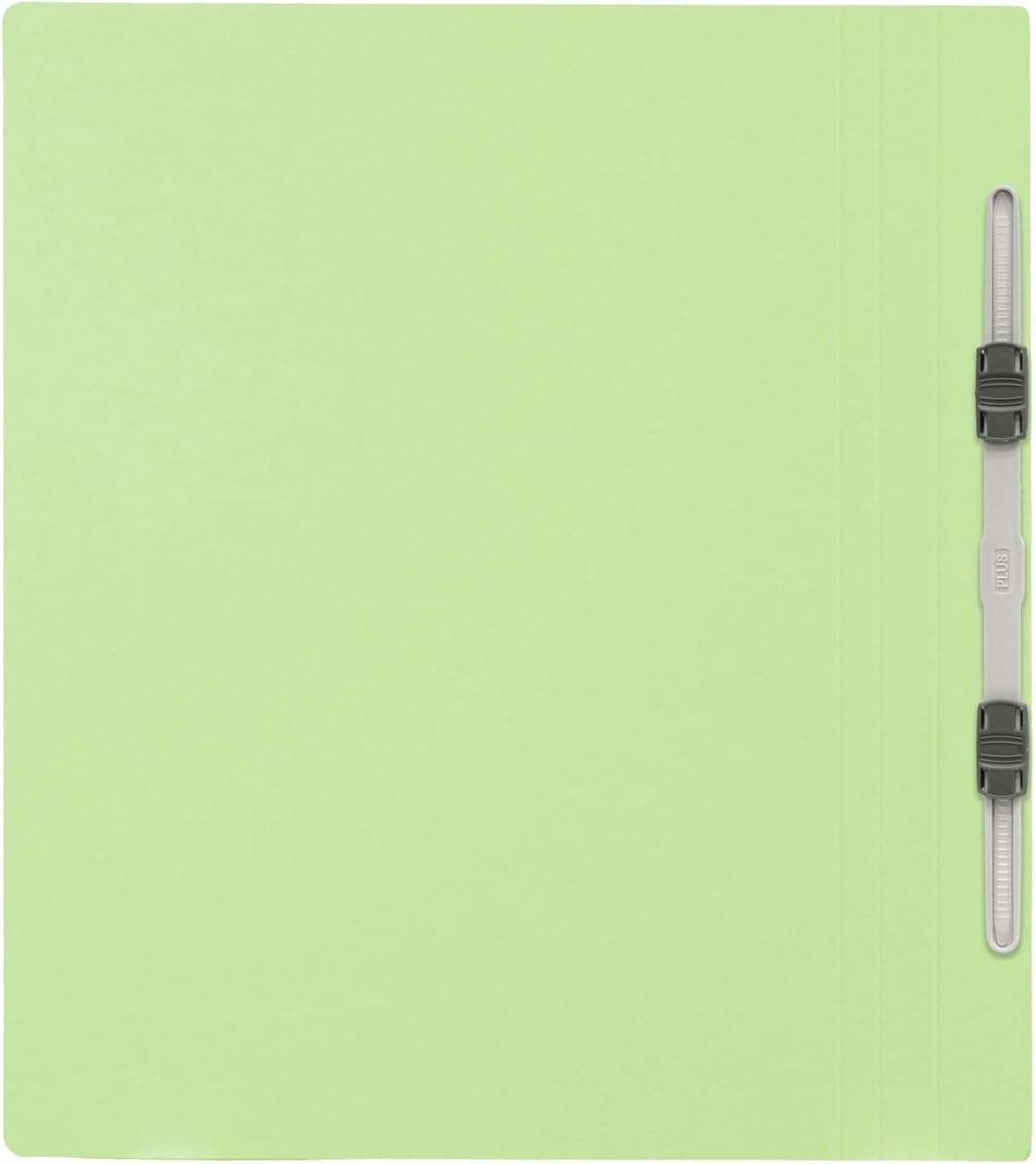 Detalle de PLUS NO.021N A4縦フラットファイル グリーン 10冊入り・再生PP製とじ具