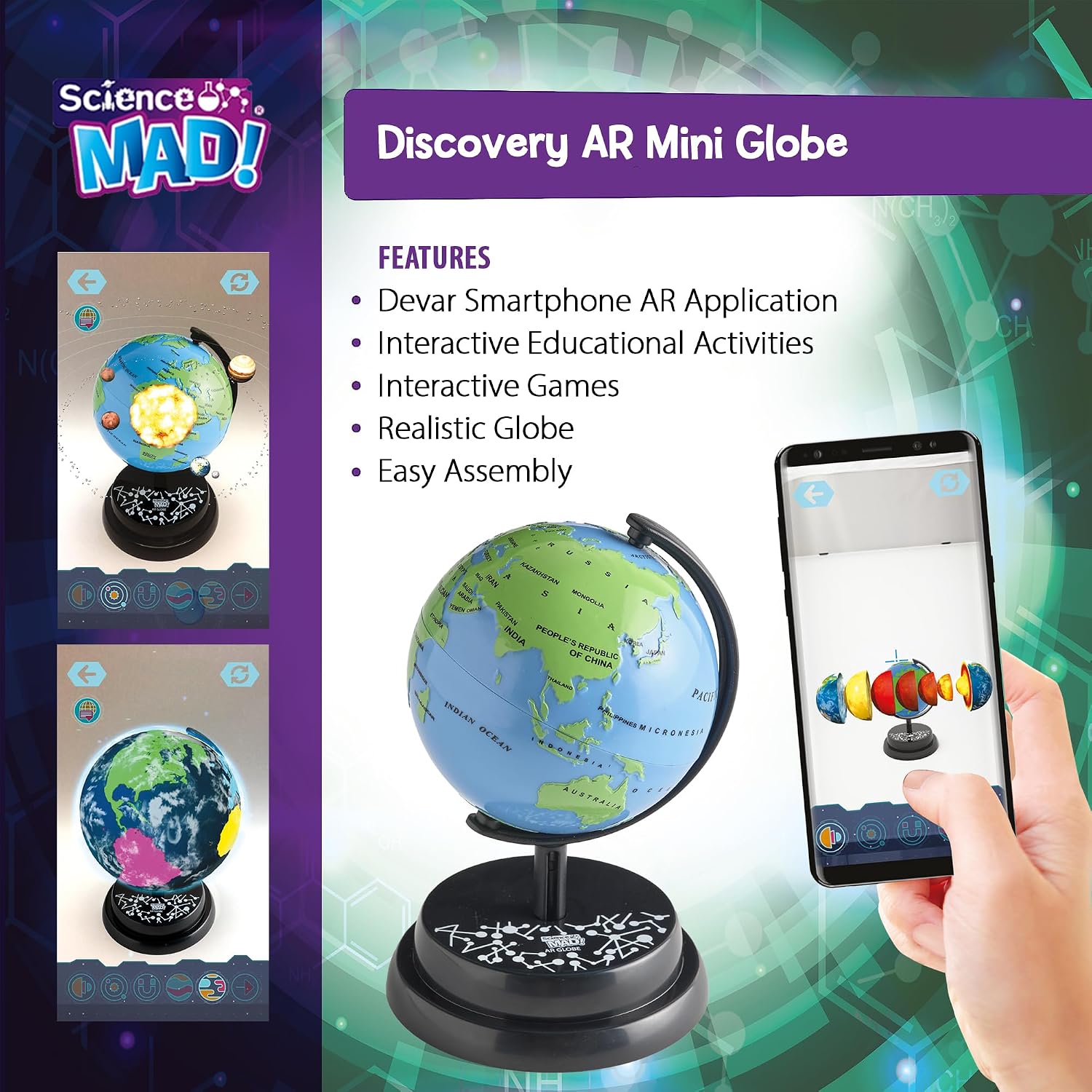 Thumbnail 2 de Science Mad AR Mini Globe for Kids