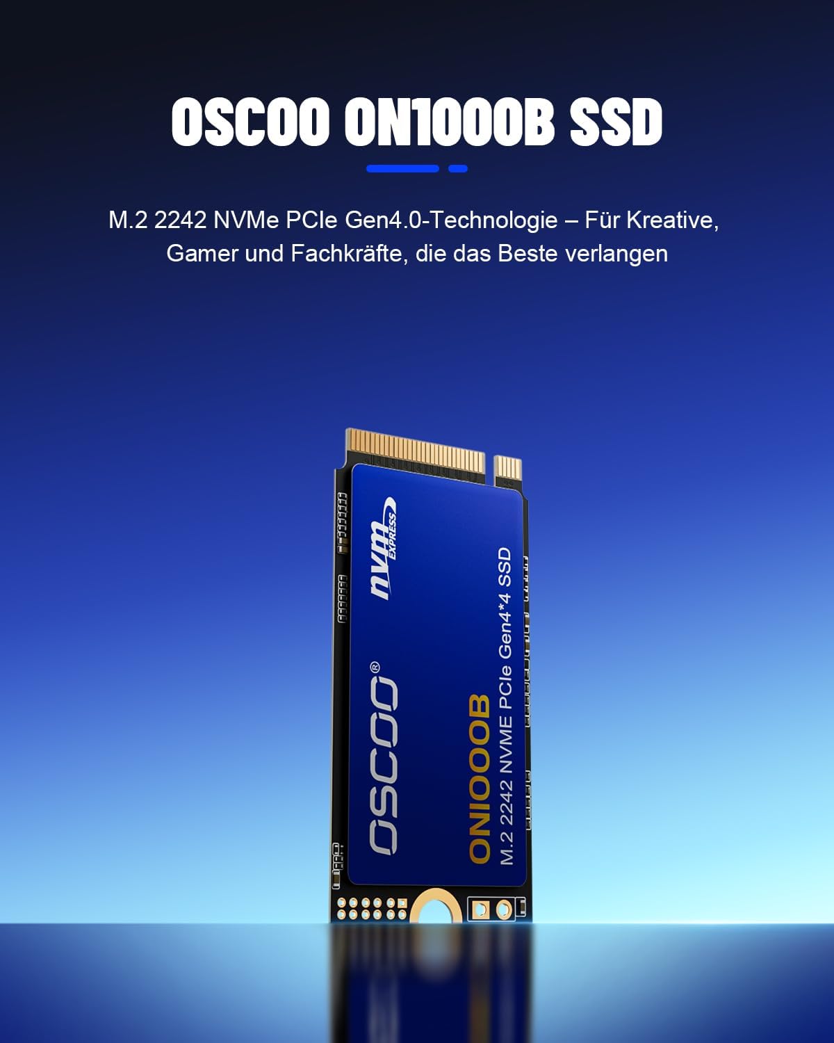 Detalle 2 de OSCOO 512GB NVMe SSD (M.2 2242, Gen4x4) for Ultrabooks & Mini PCs — ON1000B