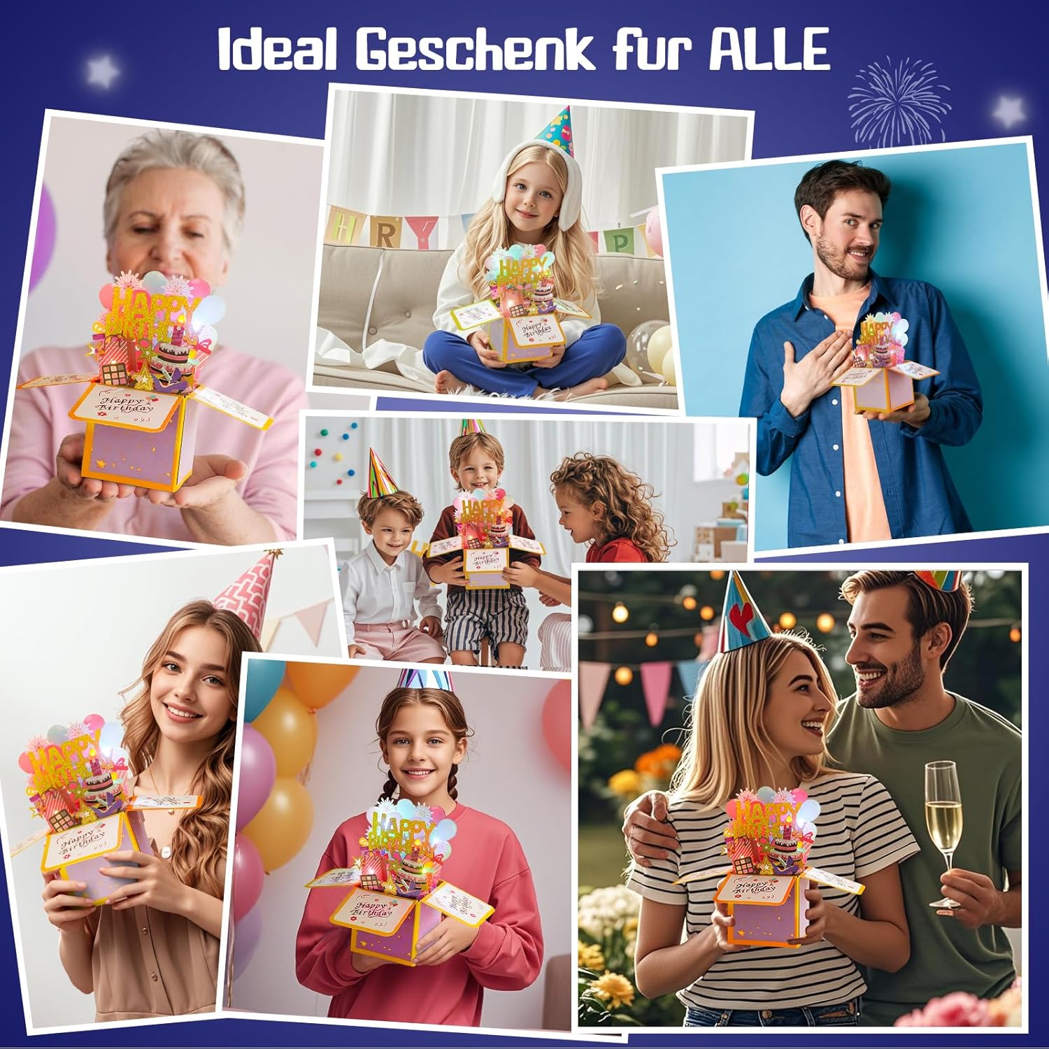 Thumbnail 4 de MOWETOO Happy Birthday Geburtstagskarte