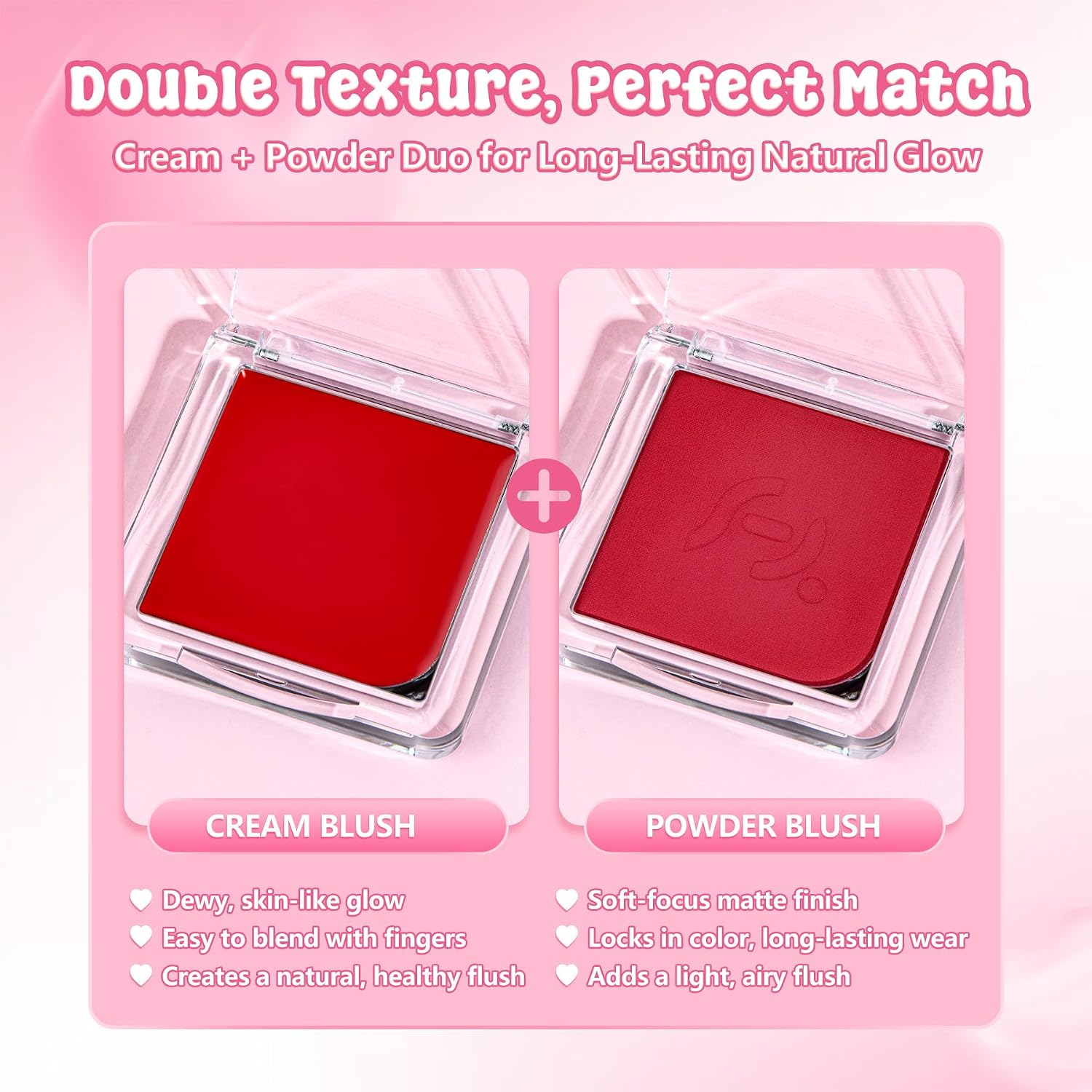 Detalle 2 de Fillwie Cream and Powder Blush Duo, Wine Red