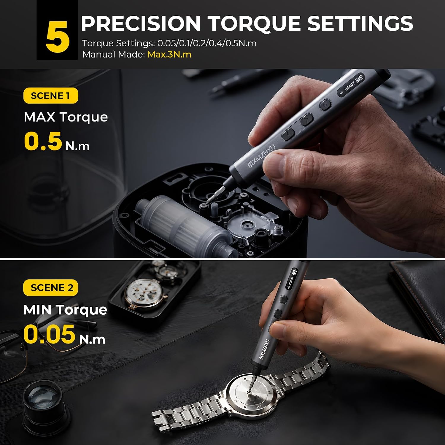 Detalle 2 de MXMZHXU NEX E2 Ultra 78-in-1 Electric Screwdriver Set with 72 S2 Bits