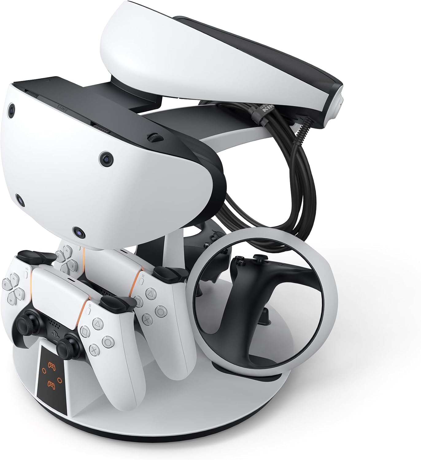 KIWI design D2 3-in-1 stazione di ricarica per controller PSVR2 e PS5 con display VR e LED