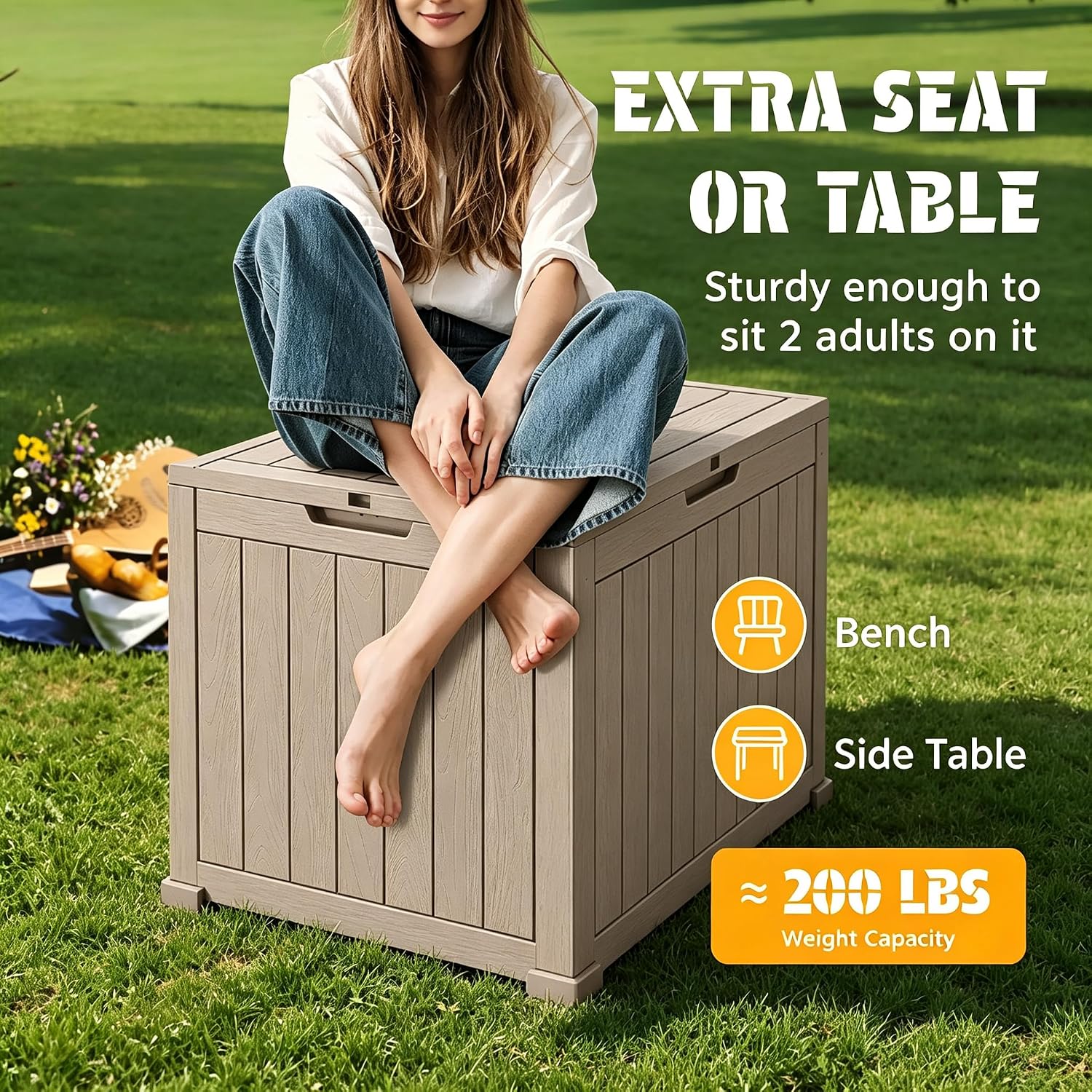 Detalle de Outdoor Storage Box, 32 Gallon